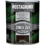 Barvy a laky Hostivař Hostagrund Zinex 2v1 S2820 RAL 8017 tmavě hnědá 0,6 L – HobbyKompas.cz