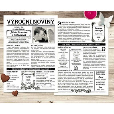 Noviny k výročí svatby 1990 – dvoustranné nebo jednostranné