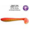 Návnada a nástraha Crazy Fish Vibro Fat 10 cm 15D Fire Orange 4 ks