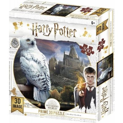 PRIME 3D Harry Potter: Hedvika 3D 500 dílků – Zboží Mobilmania