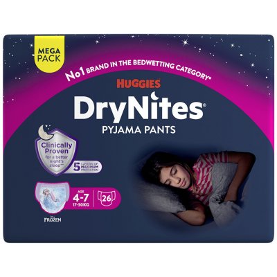 DryNites natah.kalhot.dívky 4-7let/17-30kg/26ks – Sleviste.cz