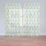 Sablio Záclony Dvoubarevné trojúhelníky: 2ks 150x250cm – Hledejceny.cz