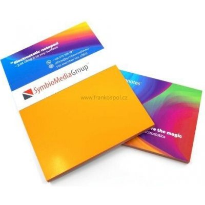 Elektrostatický bloček SYMBIONOTES, 70 x 100 mm, oranžový – Hledejceny.cz