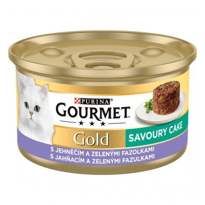 Gourmet Gold Savoury Cake s jehněčím a zelenými fazolkami 85 g – Sleviste.cz