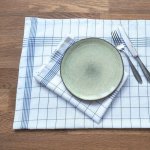 KNITVA Lněné kuchyňské utěrky 50 x 70 cm bílá/modrá 3 kusy – Zboží Mobilmania