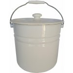 Okko Smaltovaný kbelík se dvěma víky 12 l bílý – Zboží Dáma