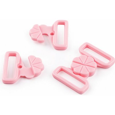 Plavkové zapínání šíře 17 mm plastové - pudrová (20 pár) – Zboží Dáma