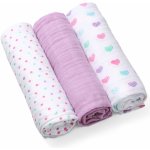 BabyOno Pleny mušelínové - Super soft 3ks - Fialové