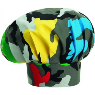 EGOchef Kuchařská čepice vysoká barevný maskáč E-7000149A – Sleviste.cz