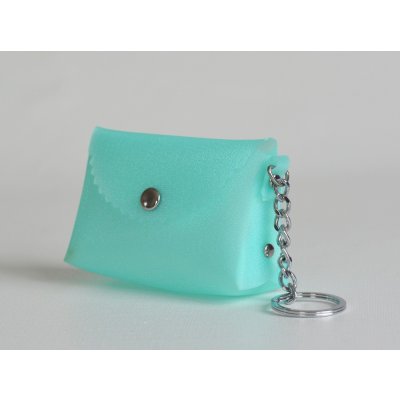 Klíčenka BRIGHT Pouzdro třpytivý lesk světle tyrkysové ledové – Zboží Dáma