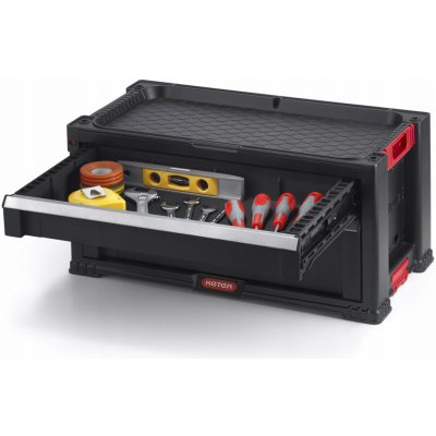 KETER box na nářadí 2 zásuvky černý 17199303 – HobbyKompas.cz