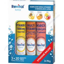 Revital Vit.C+Multivitamin+Hořčík eff. 3x 20 tablet