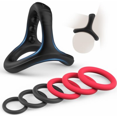 Paloqueth Canrok Silicone Penis Rings Set Black 7 pack – Zboží Mobilmania