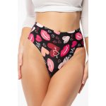 Julimex Kalhotky tanga Brazil Kiss Me černá – Zboží Mobilmania