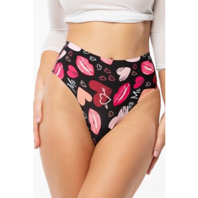 Julimex Kalhotky tanga Brazil Kiss Me černá – Zboží Mobilmania