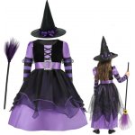 čarodějnice Halloween klobouk a koště – Hledejceny.cz