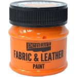 Pentart Barva na kůži a textil 50 ml oranžová – Zboží Mobilmania