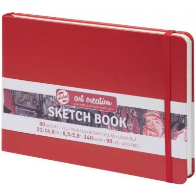 Talens Art Creation Sketch Book skicák v červené tvrdé vazbě 21x14,8cm 80 listů 140 g – Zboží Mobilmania