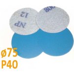 Brusný papír pro excentrickou brusku, zrnitost P40, Průměr: 75mm, 1 kus
