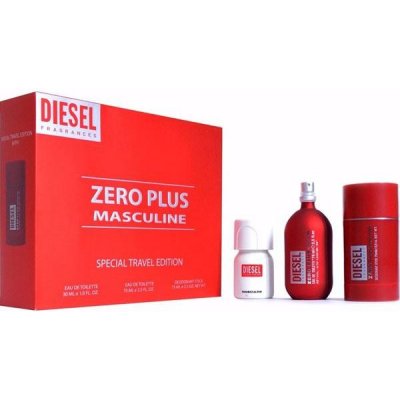 Diesel Zero Plus Masculine Travel pro muže EDT 75 ml + EDT 30 ml + deodorant stick 75 ml dárková sada – Sleviste.cz