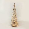 Vánoční stromek ACA Lighting ratanový kuželový strom se sněhem 40 mini WW LED na baterie 3xAA IP20 pr.20.5x60cm X11401110