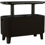 Keter Bevy Cool Bar Rattan 83,5 x 40 x 50-74 cm grafit – Hledejceny.cz