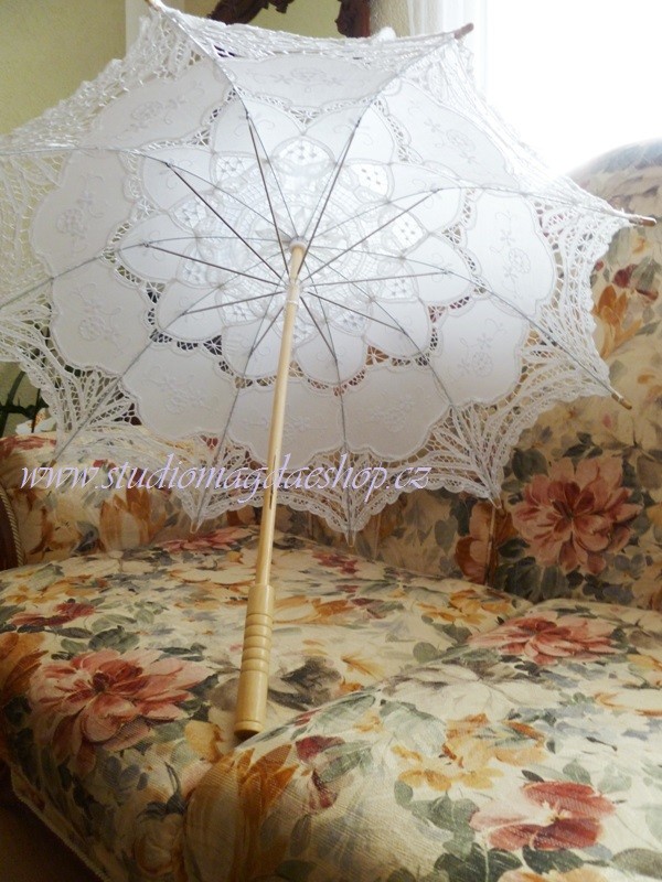 Svatební deštník krajkový bílý od 949 Kč - Heureka.cz