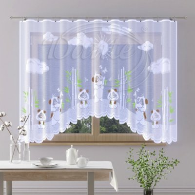 Dětská záclona PANDA A MOTÝL oblouk - 150 x 300 cm – Hledejceny.cz