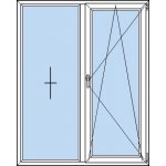 OknaDvereNaMiru.cz balkonové dveře FIX + OS bílá 210 x 210 cm – Hledejceny.cz