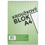Bobo blok A4 čtverečkovaný kroužkový 50 listů – Zboží Dáma