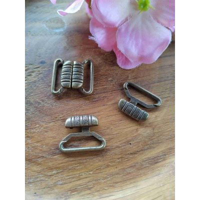 Plavkové zapínání šíře 20 mm kovové barva staromosaz – Zboží Dáma