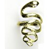 Prsteny Čištín žluté zlato had prstýnek s čirými zirkony T 740