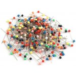 Špendlíky s plastovou hlavičkou délka 30 mm Balení: 1 krab., Varianta: mix nikl – Hledejceny.cz