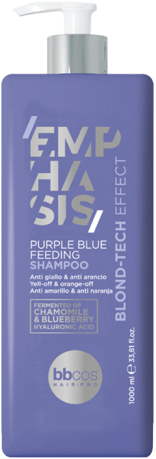 BBcos Emphasis Blond Tech Effect Purple Blue Feeding Shampoo 1000 ml