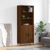 Regál a polička Prolenta Maison Exclusive Skříň highboard hnědý dub 69,5 x 34 x 180 cm kompozitní dřevo