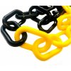 Výstražná páska a řetěz ProfiGaráž plastový řetěz 6 mm x 25 m žluto-černý