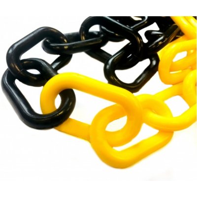 ProfiGaráž plastový řetěz 6 mm x 25 m žluto-černý – Zboží Mobilmania