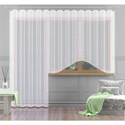Hotová záclona nebo balkonový komplet, Christina, bílá 300 x 140 cm – Sleviste.cz