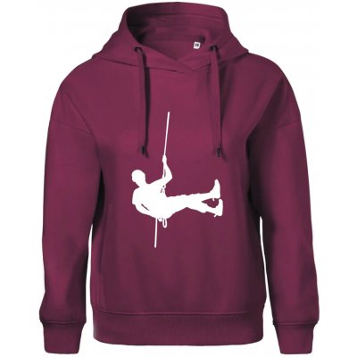 Visící horolezec Oversized mikina dámská Moon kratší + širší Fuchsiová – Zboží Dáma