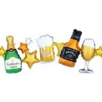 Balónková girlanda fóliová Drinks 206 x 34 cm – Zboží Dáma