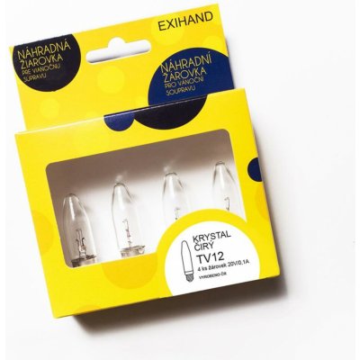 EXIHAND Náhradní žárovky na stromeček Krystal 20 V / 0,1 A, čiré, 4 ks – Hledejceny.cz