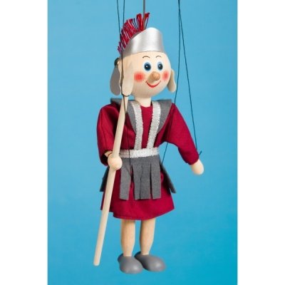 Mašek umělecká výroba Loutka dřevěná Římský voják 20 cm – Zboží Dáma