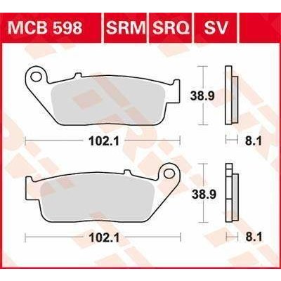 TRW MCB598SV sintrované přední brzdové destičky na motorku – Hledejceny.cz