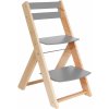 Jídelní židlička Wood Partner Vendy natur lak / šedá