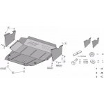 Kryt pod motor VOLKSWAGEN TRANSPORTER T4 Minibus (70XB/C,7DB,7DW) - Plech - 8595698041005