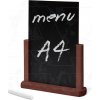 Stojan na plakát A-Z Reklama CZ Dřevěný popisovatelný menu stojánek A4 WOODBOARD TCHBBRA4 - Tmavě hnědý