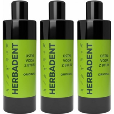 Herbadent ústní voda bylinná 3 x 400ml – Hledejceny.cz