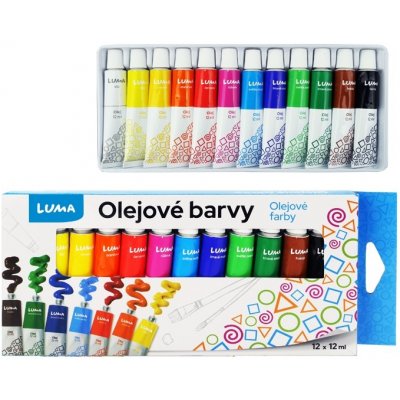 Luma Barvy olejové sada 12 barev 12 ml