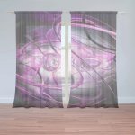 Záclony Fialová abstrakce: 2 ks - 150x250 cm - Sablio – Hledejceny.cz