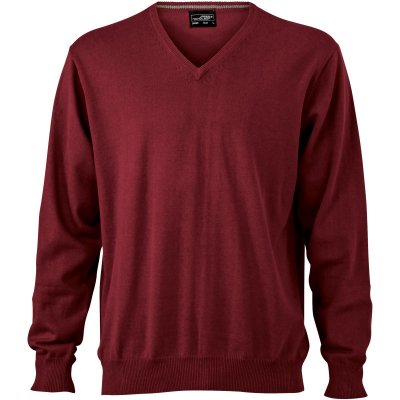James & Nicholson svetr JN 659 s výstřihem do V pánský COT02065900201 bordó – Hledejceny.cz